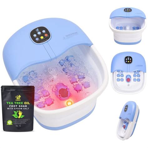 Cango Foot Spa Bath Massager With Heat Bubbles And Vibration Massage