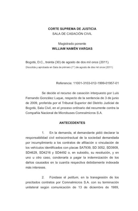 Pdf Corte Suprema De Justicia Sala De Casaci N Civil Dokumen Tips