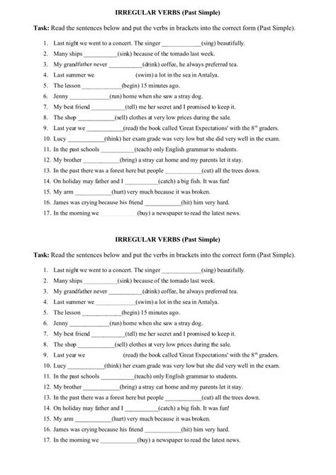 Pdf Irregular Verbs Simple Past Exer Dokumen Tips