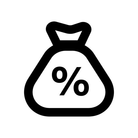 Percentage and bag icon. Tax rate. Vector. 27924541 Vector Art at Vecteezy