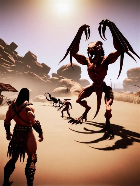 Surviving The Desert Conan Exiles Scorpion Encounter MUSE AI