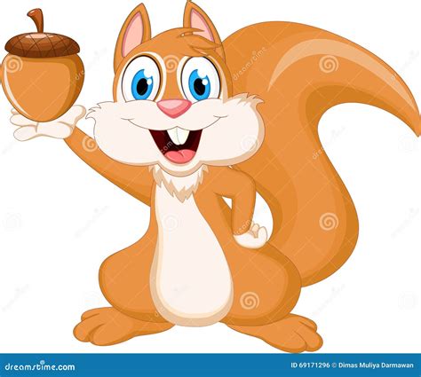 Squirrel With Nut Clip Art