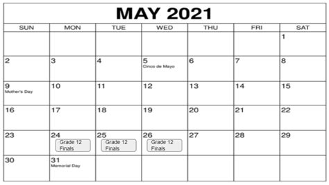 Schedule For The Month Of May At Prep The Boulevard Online