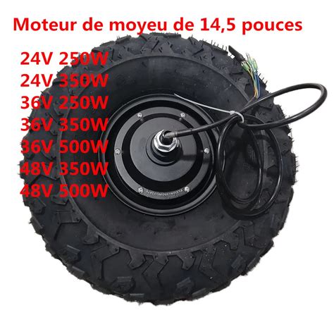 Moteur de moyeu de brouette électrique roue de 14 5 pouces couple