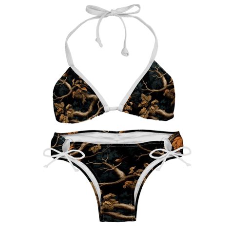 Tree Swim Wear Bikini Set With Detachable Sponge Adjustable Strap Two Pack For Versatile