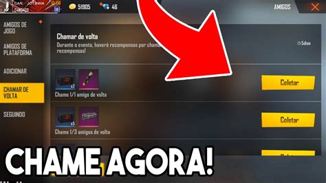 Como Chamar Amigo De Volta No Free Fire Evento Rende O Youtube