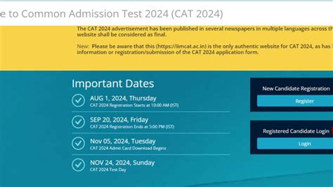 Cat 2024 Registration Date Gerti Juliane