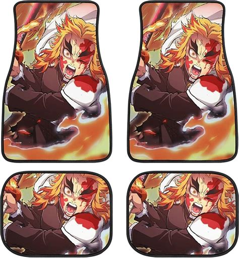 Amazon NEVAY Anime Demon Slayer Rengoku Kyoujurou Print Car Floor