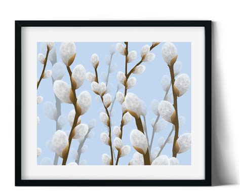 Pussy Willow Print Spring Printable Nature Prints Art Close Etsy