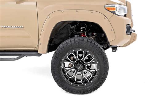 Rough Country F T11621 Pocket Fender Flare 16 22 Toyota Tacoma 2WD