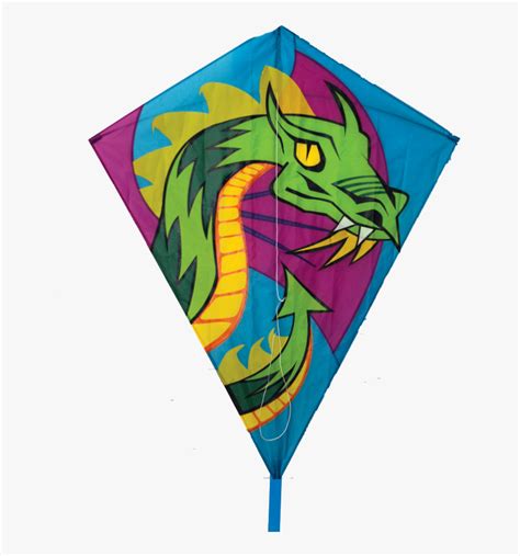 Image Of Dragon Diamond Kite - Kite Dragon, HD Png Download - kindpng