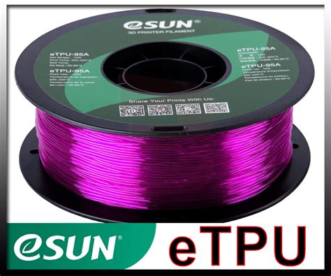 ESun ETPU 95A Transparent Purple 1 75mm 3DEA