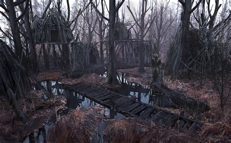 Swamp Village 2, Henrik Ågren | Fantasy landscape, Fantasy village ...