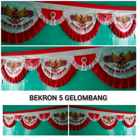 Jual Bendera Bekron Background Merah Putih Gelombang Shopee Indonesia