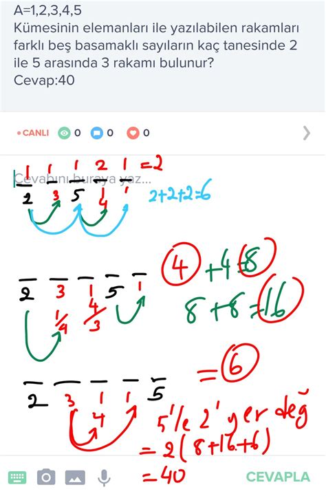 A K Mesinin Elemanlar Ile Yaz Labilen Rakamlar Farkl Be