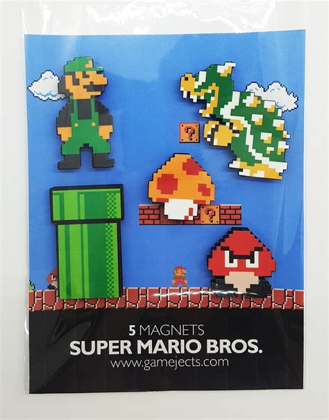 Super Mario Bros 3d Fridge Magnets 5 Magnets Luigi Bowser Etsy