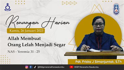 Rh Kamis Januari Hkbp Maranatha Rawalumbu Allah Membuat