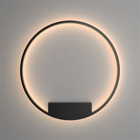 Aplica Perete Moderna Neagra Rotunda Cu Led Maytoni Rim L