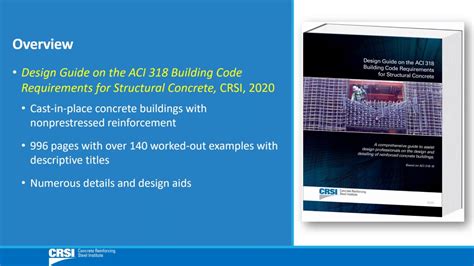 Overview Of The Design Guide On The Aci Building Code Requirements