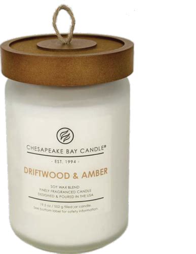 Chesapeake Bay Candle Driftwood And Amber Jar Candle White Oz