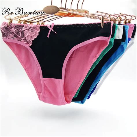 Rebantwa 10pcs Wholesale Women Underwear Cotton Sexy Panties Ladies