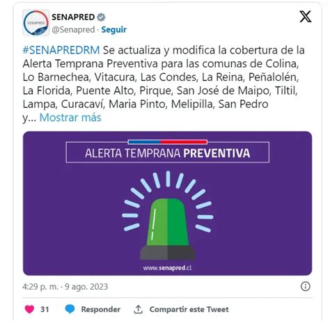 ¿qué Comunas Que Tienen Alerta Temprana Preventiva En Santiago