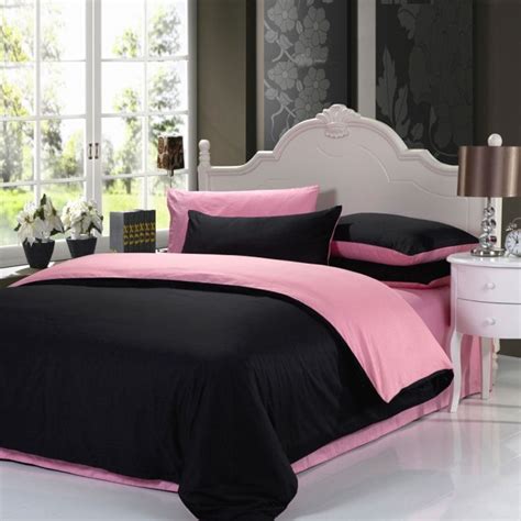 Girls Black And Pink Full Queen Size Bedding Sets Black Bedding