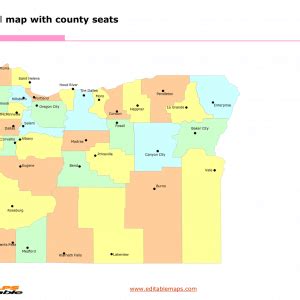 Oregon County Map Editable PowerPoint Maps