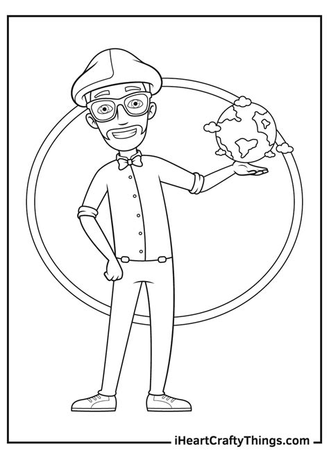 Printable Blippi Character Coloring Pages Updated