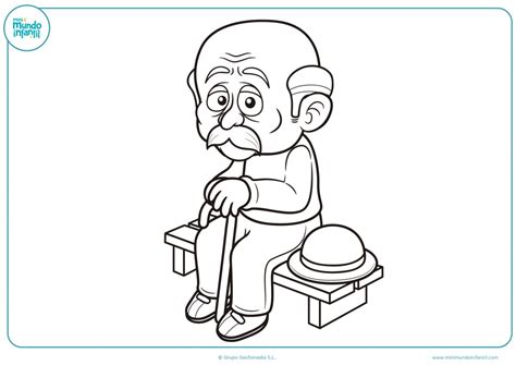 Dibujos de Abuelos y Abuelas para Colorear
