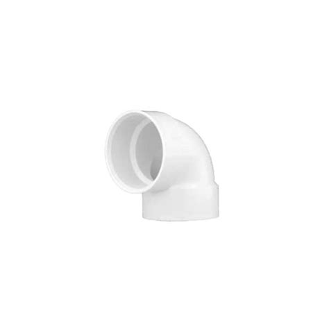 VPC 2 In PVC DWV 90 Degree Hub X Hub Vent Elbow Fitting 34 LP331 020B