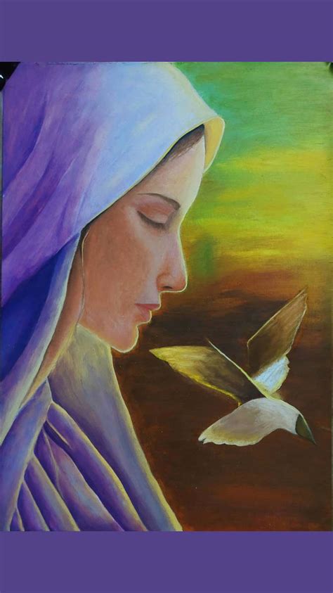 Virgin mary oil painting by karen551 on DeviantArt