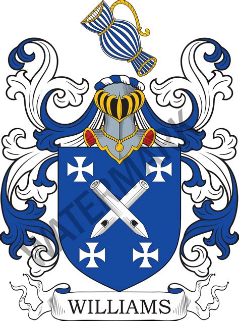 Williams Family Crest Digital Download Williams Coat of Arms JPG File ...