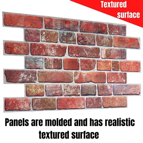 Brick Effect Wall Panels Set Of Panels M Ft