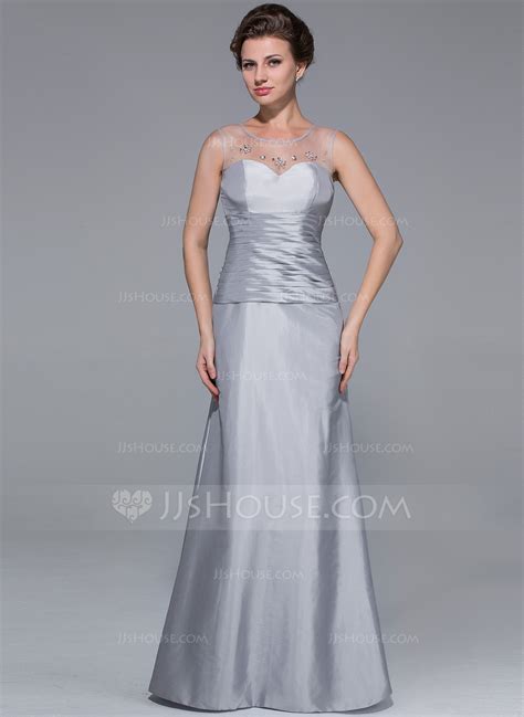 Trumpet Mermaid Scoop Neck Floor Length Taffeta Mother Of The Bride