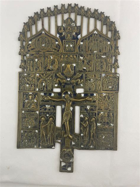 Icon Crusifix With Feasts Bronze Catawiki