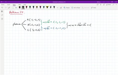 Solvedfind A Cartesian Equation Of The Plane Through The Three Points 23 1 152 And