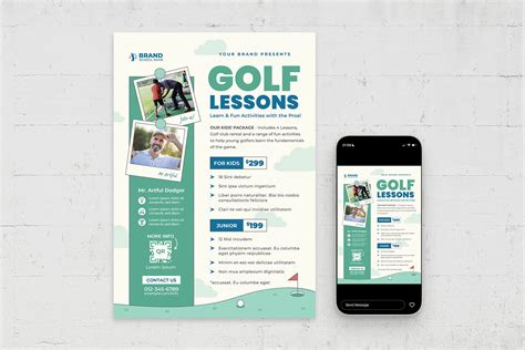 Golf Lessons Flyer Template Ai Eps Brandpacks