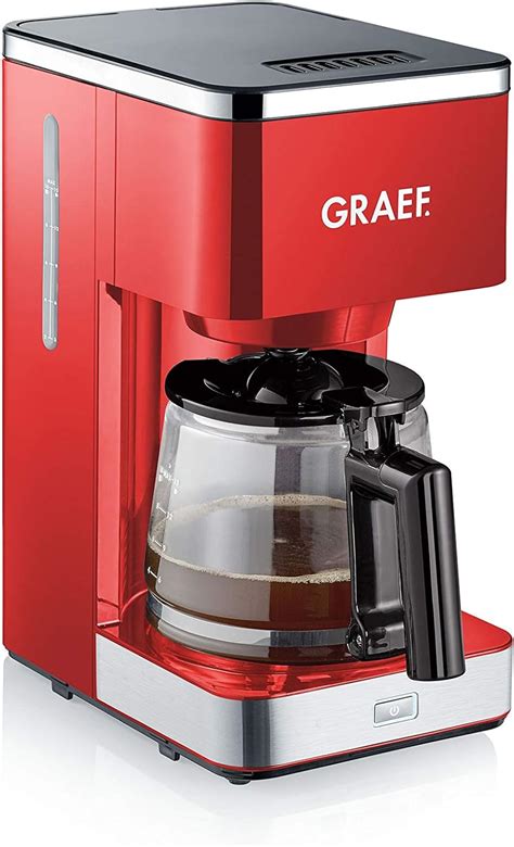 GRAEF Filterkaffeemaschine FK403EU Mit Glaskanne Rot Amazon De