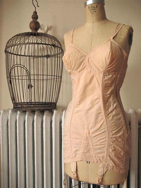 Duosette Vintage S Lily Of France Peachy Nude Corselette My XXX Hot Girl