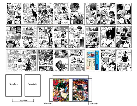 Manga Mha Manualidades Anime Pegatinas Bonitas Mini Libros