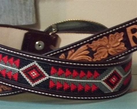 Custom Made Leather Belts With Beaded Insert Etsy Beaded Hat Bands