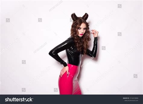 Beautiful Devil Brunette Model Vamp Mistress Stock Photo Shutterstock