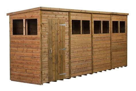 Empire Pent Shed Shiplap Tongue And Groove 16x4 With Windows