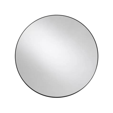 Siljan mirror in a black aluminum frame, diameter 800 mm - TCO GROUP