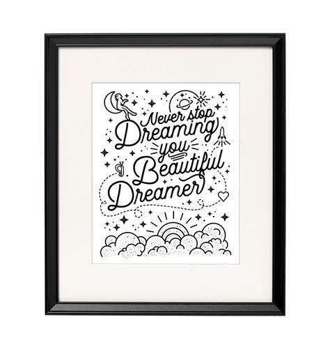 Never stop dreaming digital print on Behance