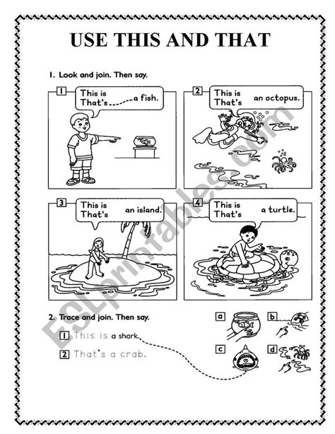 Use This And That Esl Worksheet By Dios