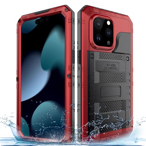 ELEHOLD Rugged Waterproof Case For IPhone 15 Pro Max With Built In