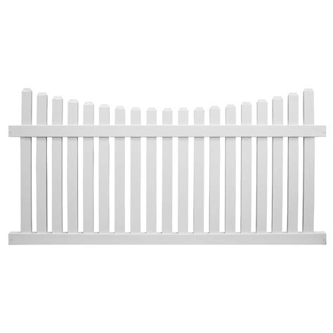 Weatherables Richmond Ft H X Ft W White Vinyl Picket Fence Panel