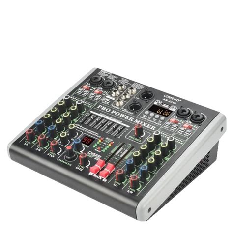 Mixer audio cu amplificator Lomeho, 100W, 99 efecte, Bluetooth, priza ...